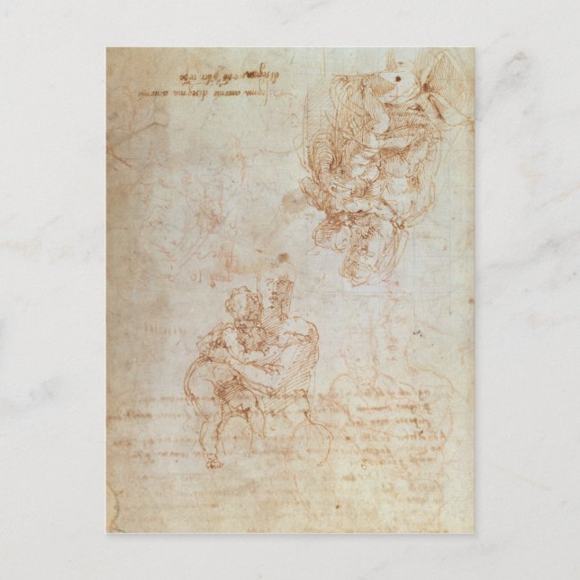 Carte Postale Études de Madonna et de l'enfant (Devant)
