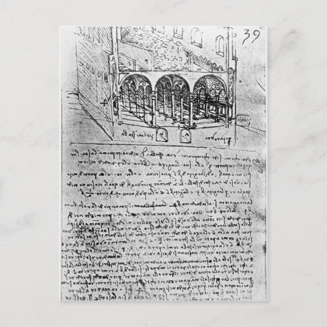 Carte Postale Études pour les écuries (Devant)