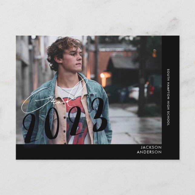 Carte Postale Étudiant contemporain Décontracté photo Graduation (Devant)