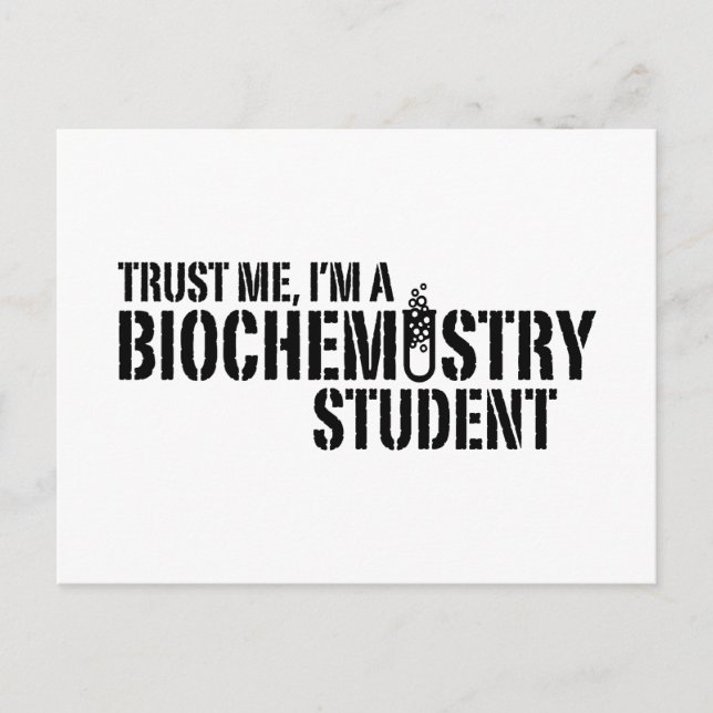Carte Postale Étudiant en biochimie (Devant)