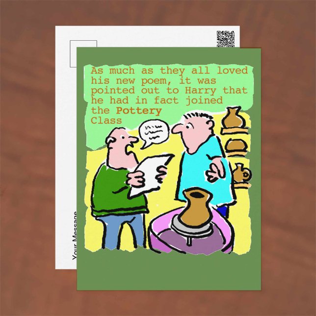 Carte Postale Étudiant mûr lit un poème dans la classe de poteri (Créateur téléchargé)