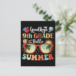 Carte Postale Étudiants de l'enseignant Adieu 9e année Bonjour é