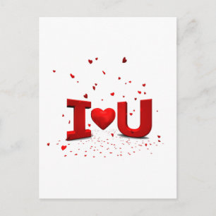 Carte Postale Eu te amo - Je vous aime
