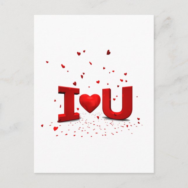 Carte Postale Eu te amo - Je vous aime (Devant)