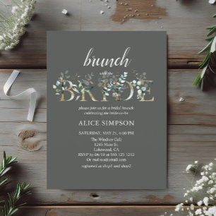 Carte Postale Eucalyptus Script Bridal Brunch Douche