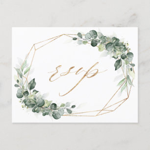 Carte Postale Eucalyptus Verdure Rustique Mariage géométrique RS