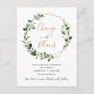 Carte Postale Eucalyptus Vert Géométrique Changement de plan