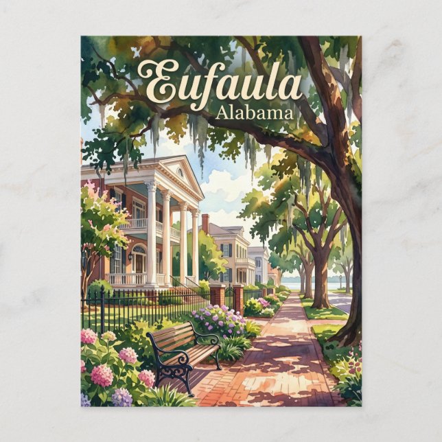 Carte Postale Eufaula États-Unis (Devant)
