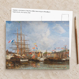 Carte Postale Eugene Boudin - Fête dans le bassin d'Honfleur