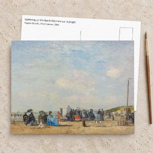 Carte Postale Eugene Boudin - Rassemblement sur la Plage
