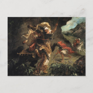 Carte Postale Eugene Delacroix - Chasse au tigre