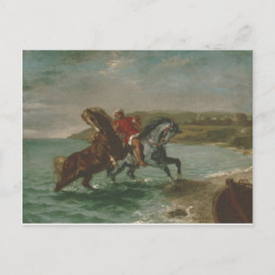 Carte Postale Eugene Delacroix Chevaux Sortant de la Mer