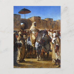 Carte Postale Eugene Delacroix - Le Sultan du Maroc quitte