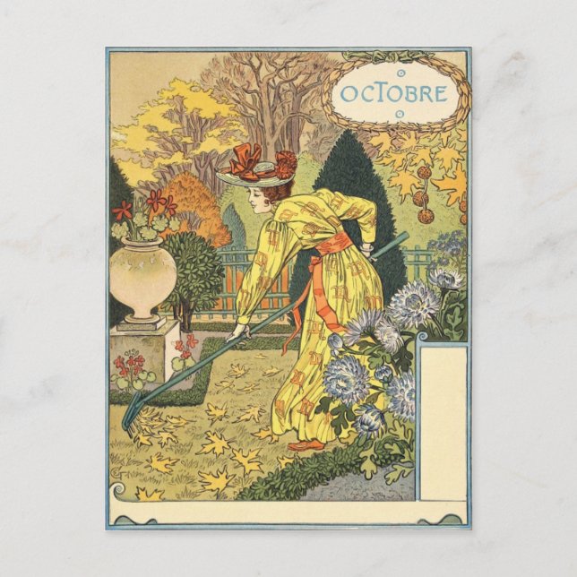 Carte Postale Eugène Grasset octobre (Devant)