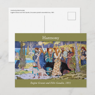 Carte Postale Eugene Grasset - Panneau Décoratif Harmonie