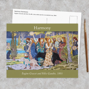 Carte Postale Eugene Grasset - Panneau Décoratif Harmonie