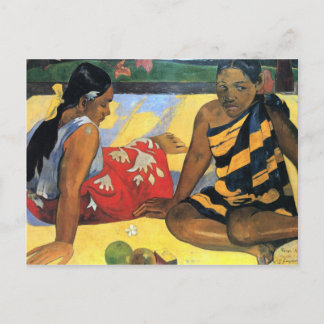 Carte Postale Eugène Henri Paul Gauguin - Deux femmes de Tahiti