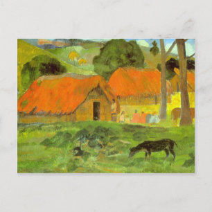 Carte Postale Eugène Henri Paul Gauguin - Le Trois Huttes