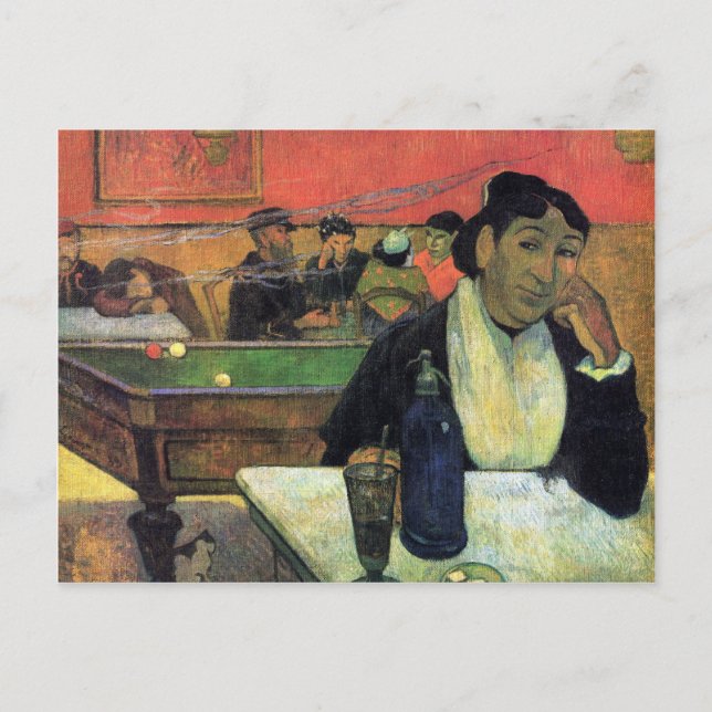 Carte Postale Eugène Henri Paul Gauguin - Madame Ginoux au Café (Devant)