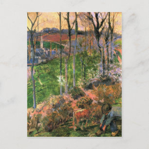 Carte Postale Eugène Henri Paul Gauguin - Petite serge bretonne 