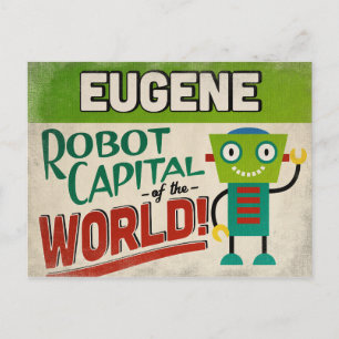 Carte Postale Eugene Oregon Robot - Vintage amusant