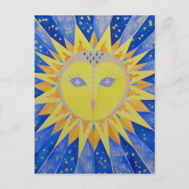 Carte Postale Eule Sun Owl (Devant)