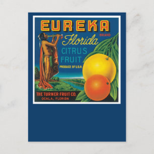 Carte Postale Eureka Brand Florida Citrus Fruit