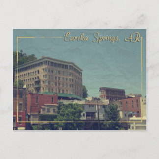 Carte Postale Eureka Springs, Arkansas Downtown Basin Hotel