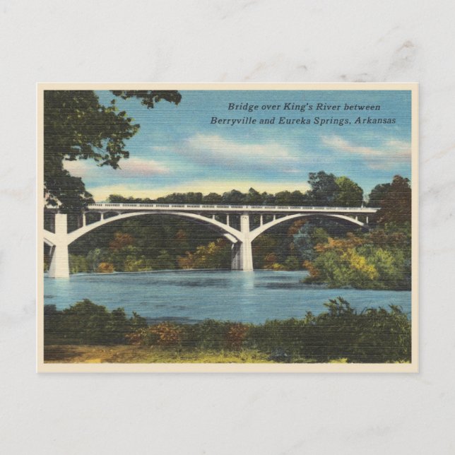 Carte Postale Eureka Springs Arkansas vintage King's River (Devant)
