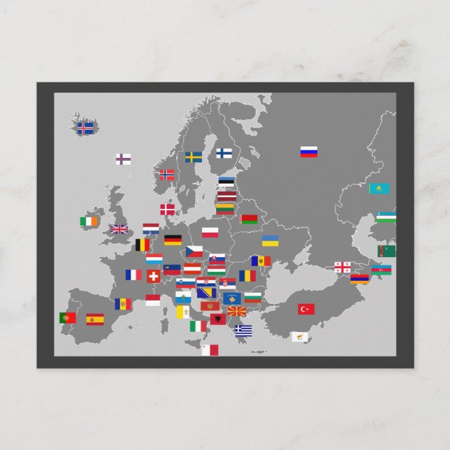 carte postale euro flags (Devant)