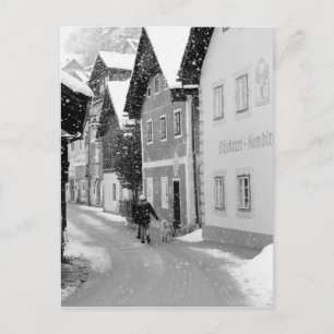 Carte Postale Europe, Autriche, Hallstat. Rue Snowy
