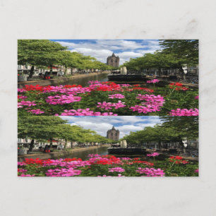 Carte Postale Europe Cityscape flowers Garden street
