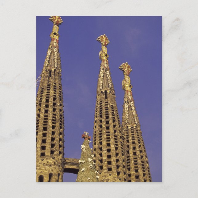 Carte Postale Europe, Espagne, Barcelone Sagrada Familia (Devant)
