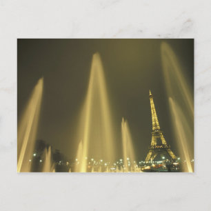 Carte Postale Europe, France, Paris, Tour Eiffel, soir