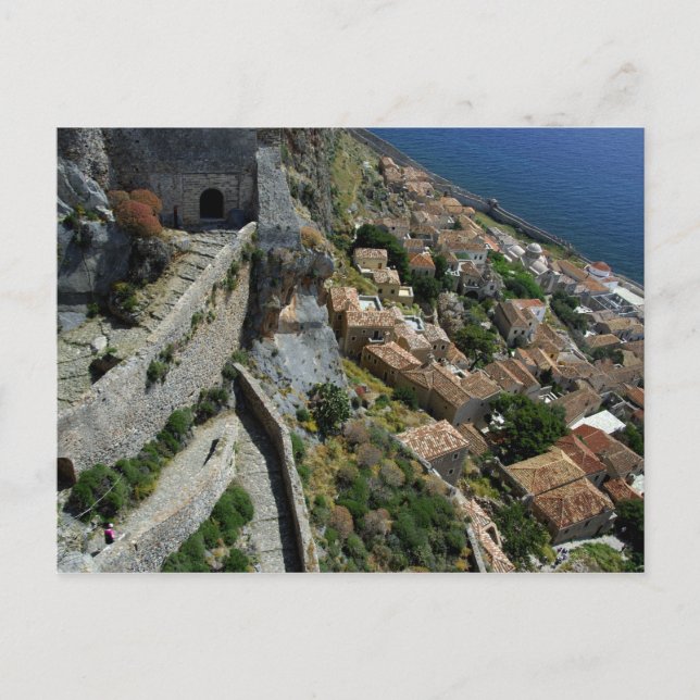 Carte Postale Europe, Grèce, Péloponnèse, Monemvasia (Devant)