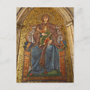 Carte Postale Europe, Italie, Sicile, Taormine. Madone & enfant