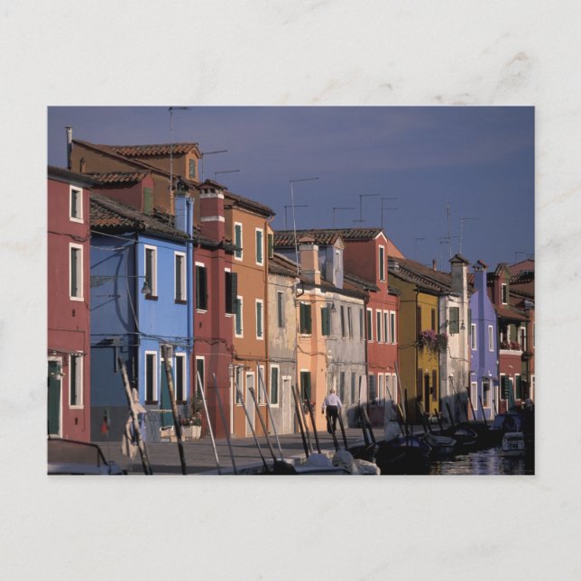Carte Postale Europe, Italie, Venise. Maisons multicolores (Devant)