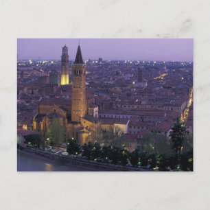 Carte Postale Europe, Italie, Vérone, Vue du Castel S.
