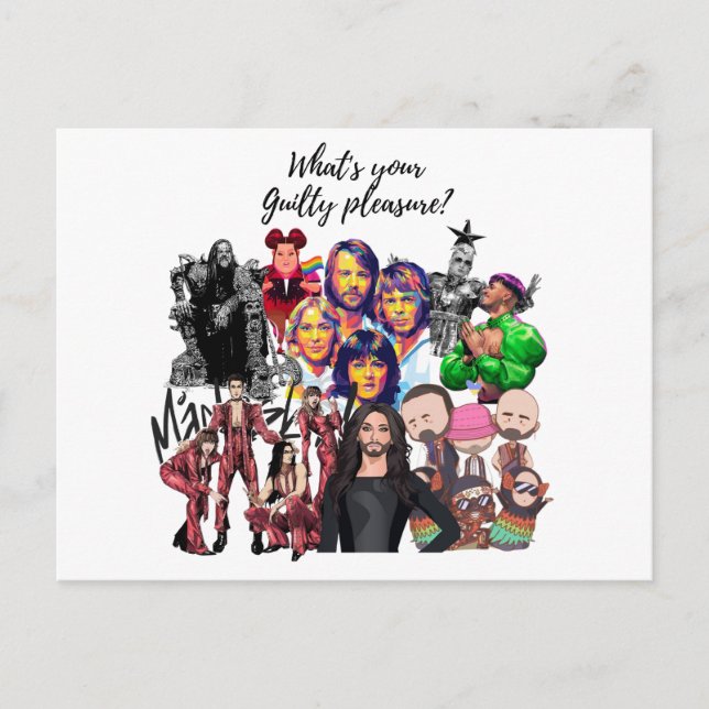 Carte Postale Eurovision Songcontest 2024 Malmo Sweden Singing (Devant)