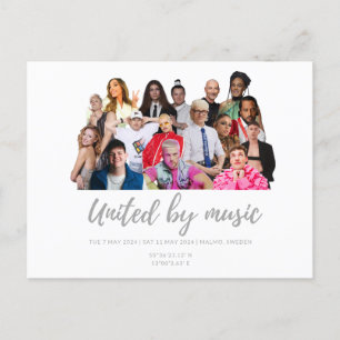 Carte Postale Eurovision Songcontest 2024 Malmo Sweden Singing