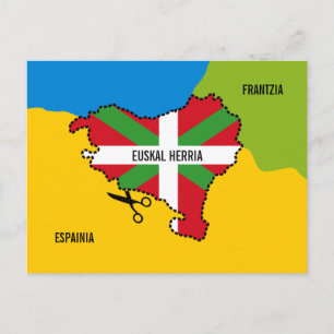 Carte Postale Euskal Herria : Ikurriña eta euskal indépendentzia