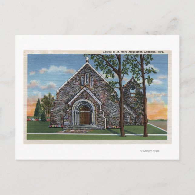 Carte Postale Evanston, WY - Church of St. Mary Magdalene View (Devant)