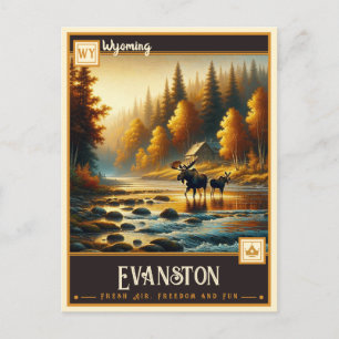 Carte Postale Evanston, Wyoming   Vintage