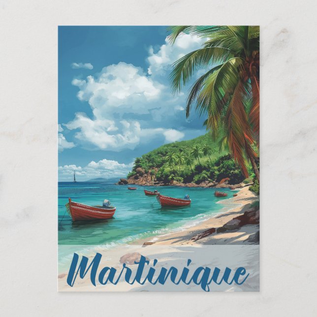 Carte Postale Evasion au paradis : Martinique Vacances Vintages (Devant)