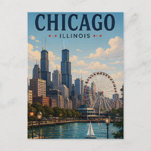 Carte Postale Évasion de voyage à Chicago Illinois