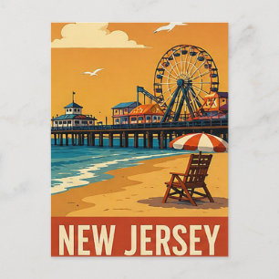 Carte Postale 🎡 Évasion estivale de la promenade du New Jersey