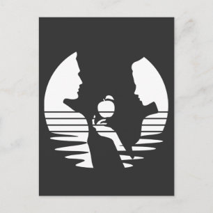 Carte Postale Eve Met Une Pomme À Adam, Version Blanche 2/3