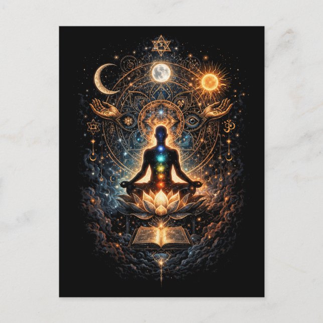 Carte Postale Éveil du cosmos intérieur (Devant)