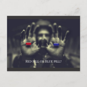 Carte Postale Éveil personnalisable Red Pill ou Blue Choice 2020