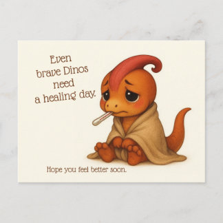 Carte Postale Even Brave Dinos Need a Healing Day - Karte